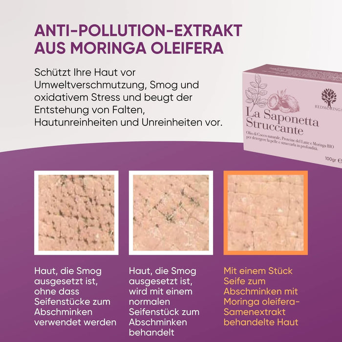 StuckSeife Make up Entferner Moringa Antipollution