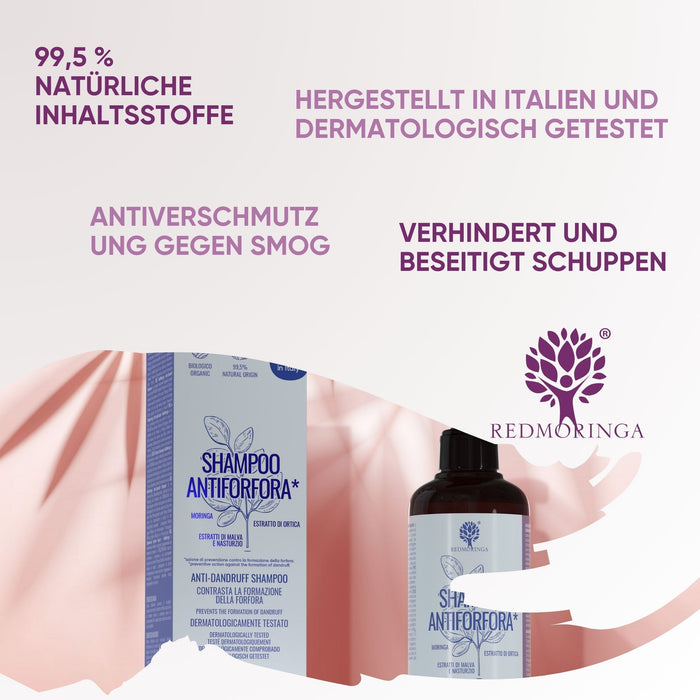 Bio Anti-Schuppen Moringa Shampoo mit Kapuzinerkresse und Brennnessel