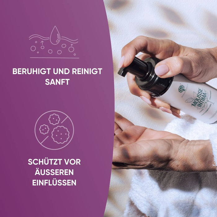 Zarter und beruhigender Intimreiniger mit Moringa in Mousse
