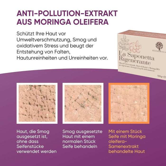 regenerierendes umweltfreundlichesMoringa Seifenstuck