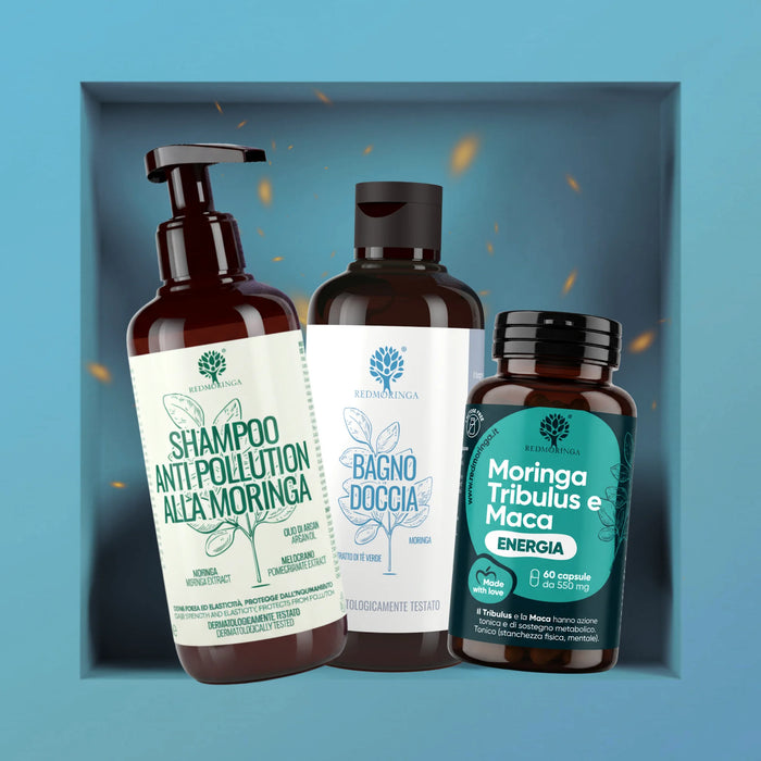 Fitness-Set In&Out | Energia oder Inca Force + kräftigendes Shampoo + Duschgel mit Moringa