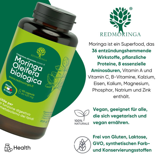 Moringa in Redmoringa-Kapseln