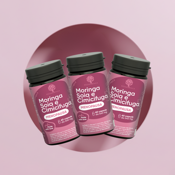 Integratore Menopausa per Vampate e Peso | Moringa ed Estrogeni naturali