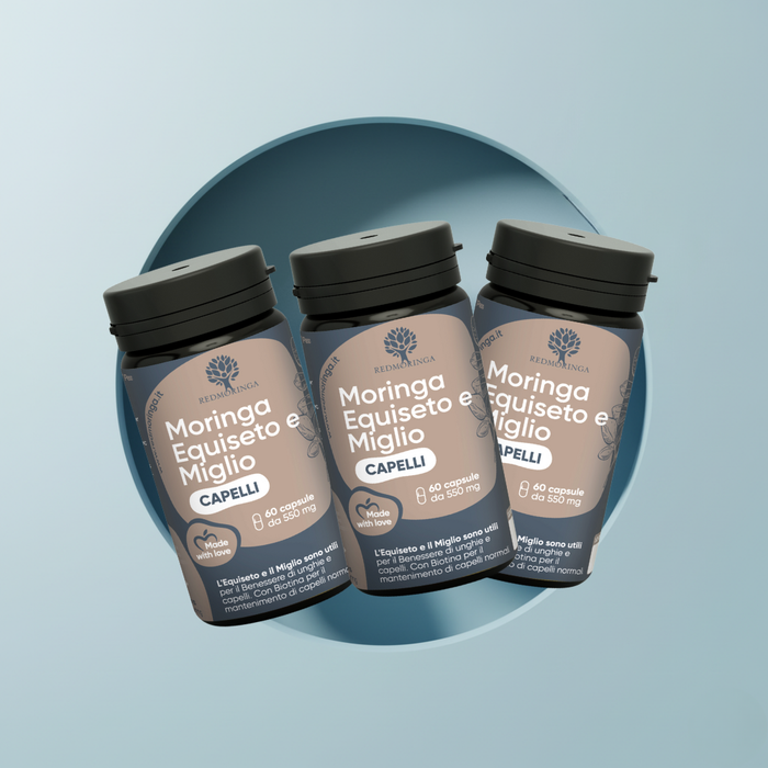 Integratore Rinforza Capelli con Equiseto, Miglio, Moringa