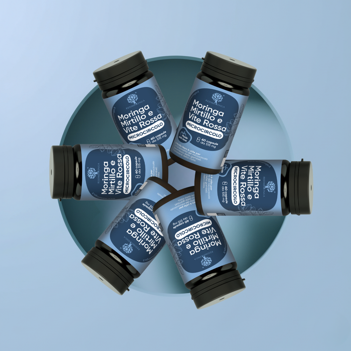 Integratore Microcircolo Gambe e Vene con Mirtillo Nero, Vite Rossa e Moringa