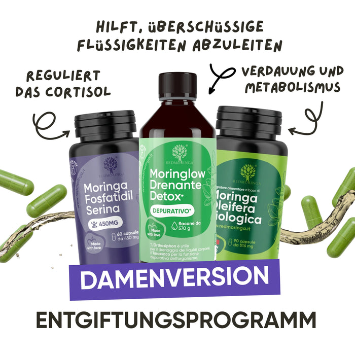 Sommer-Set Anti-Cortisol | Bio-Moringa + Phosphatidylserin + Benessere Mentale | Stress · Energie · Balance