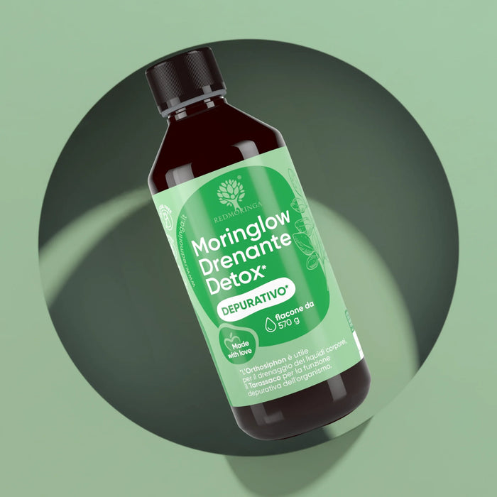 MORINGLOW – Flüssiges Präparat mit Ananas, Bio-Moringa, Orthosiphon, Löwenzahn und Grüntee | 500 ml, ohne Süßstoffe