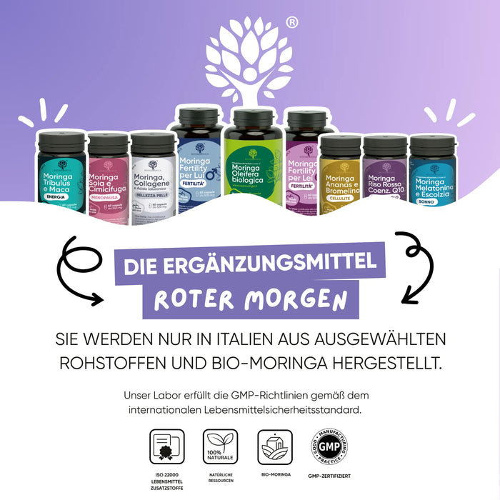 Sommer-Set Anti-Cortisol | Bio-Moringa + Phosphatidylserin + Benessere Mentale | Stress · Energie · Balance
