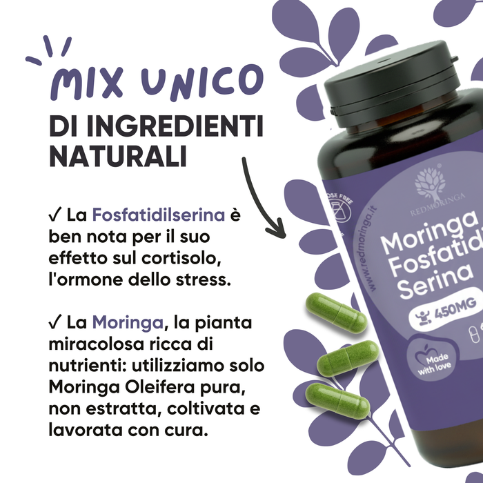 Phosphatidylserin 450 mg + Moringa | Cortisol, Stress