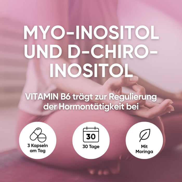 Myo- und D-Chiro-Inositol, Vitamin B6 trägt zur Regulierung der Hormontätigkeit bei