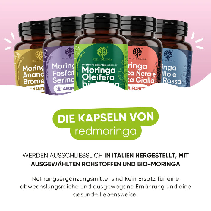 In Italien hergestellt, mit Bio-Moringa