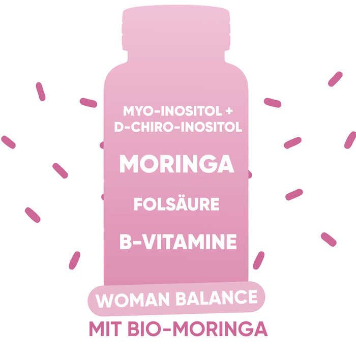 Myo-Inositol, D-Chiro-Inositol, Moringa, Folsäure und B-Vitamine