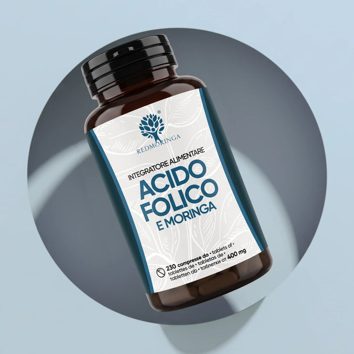 Folsäure 400 µg + Bio-Moringa | 230 Tabletten | Kinderwunsch und Schwangerschaft
