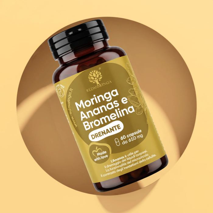 Bromelain 2500 + 5000 GDU/g, Ananas-Extrakt + Bio-Moringa | 60 Kapseln