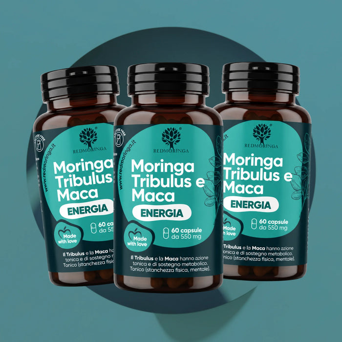 Sport-Kapseln: Tribulus Terrestris 90 % Saponine, Maca, Bockshornklee + Bio-Moringa