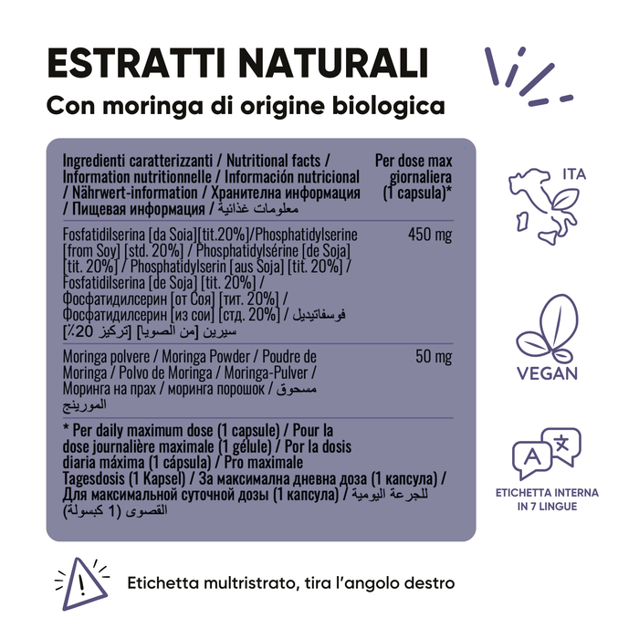 Phosphatidylserin 450 mg + Moringa | Cortisol, Stress