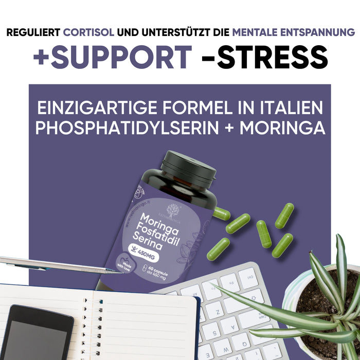 Phosphatidylserin 450 mg + Moringa | Cortisol, Stress