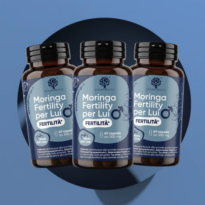 Fertility für Ihn: Zink, Selen, Folsäure, Lycopin, Q10, Arginin, Carnitin + Bio-Moringa | Selen trägt zu einer normalen Spermabildung bei