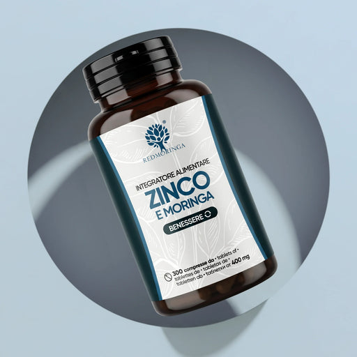 Dose des Nahrungsergänzungsmittels Zink und Moringa von RedMoringa, 300 Tabletten à 400 mg