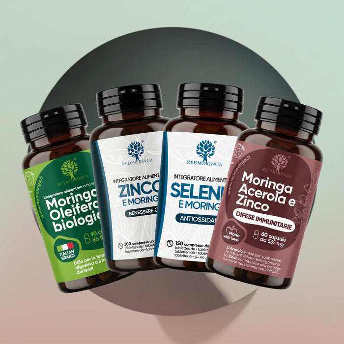 Immun-Set | Zink, Selen, Vitamin C aus Acerola und Bio-Moringa | 4 Produkte