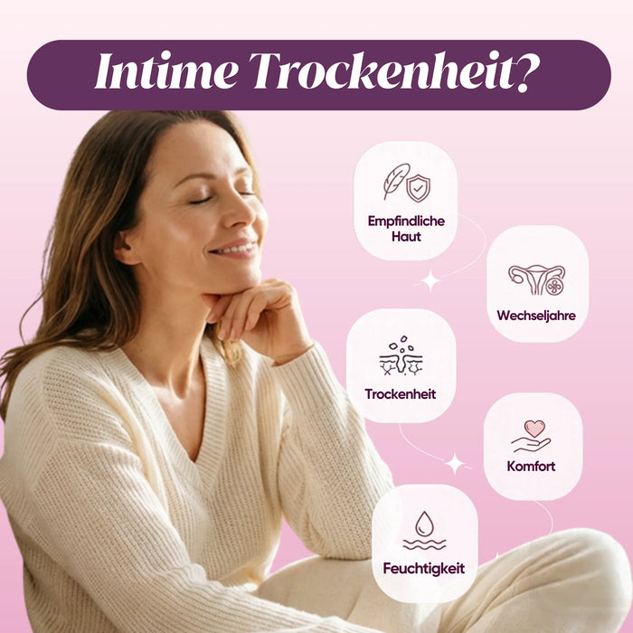 Intime Trockenheit? Gleitmittel mit Moringa für empfindliche Haut, Wechseljahre, Komfort, Feuchtigkeit