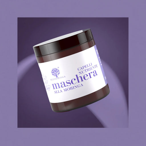 Tiegel Haarmaske Moringa von RedMoringa, Bio Haarmaske mit Kokosöl für trockenes Haar