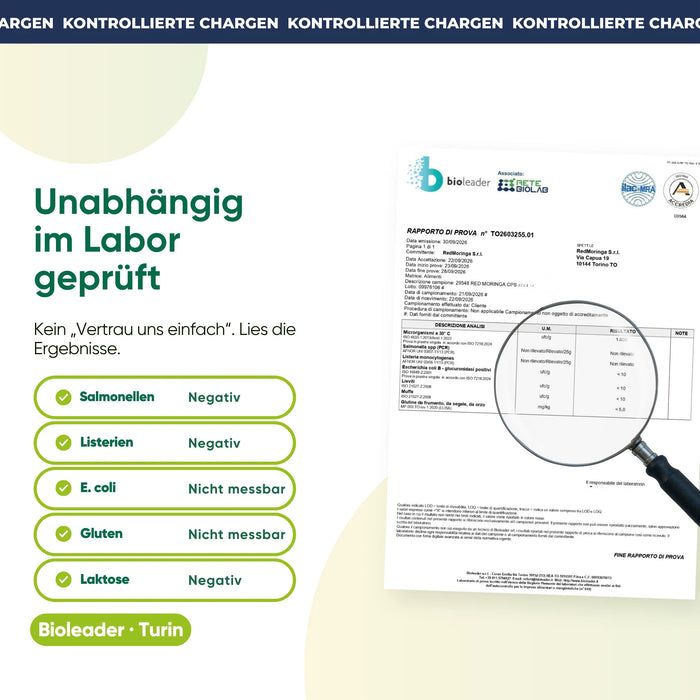Unabhängige Laboranalyse: Salmonellen, Listerien, Gluten, Laktose