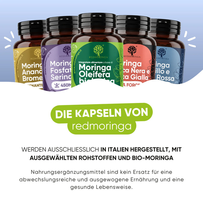 In Italien hergestellt, mit Bio-Moringa