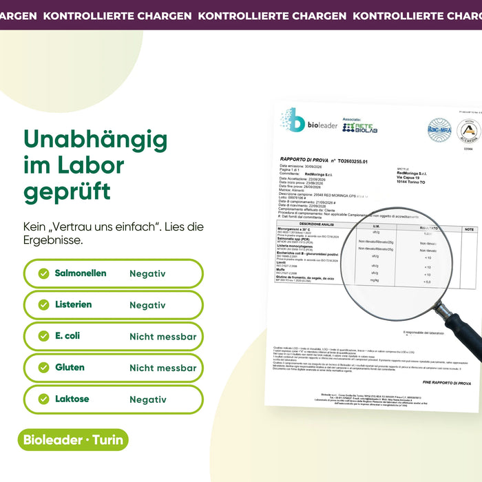 Unabhängige Laboranalyse: Salmonellen, Listerien, Gluten, Laktose