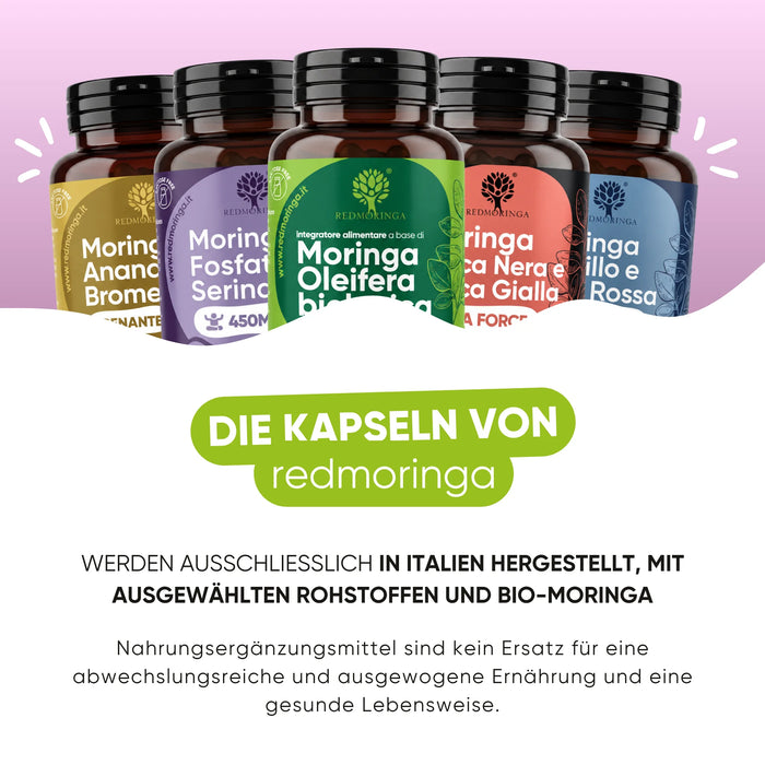 In Italien hergestellt, mit Bio-Moringa