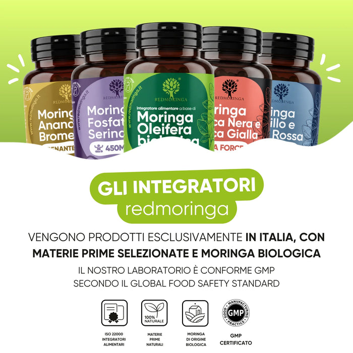 RedMoringa Produkte werden in Italien mit Bio-Moringa hergestellt, GMP-konformes Labor