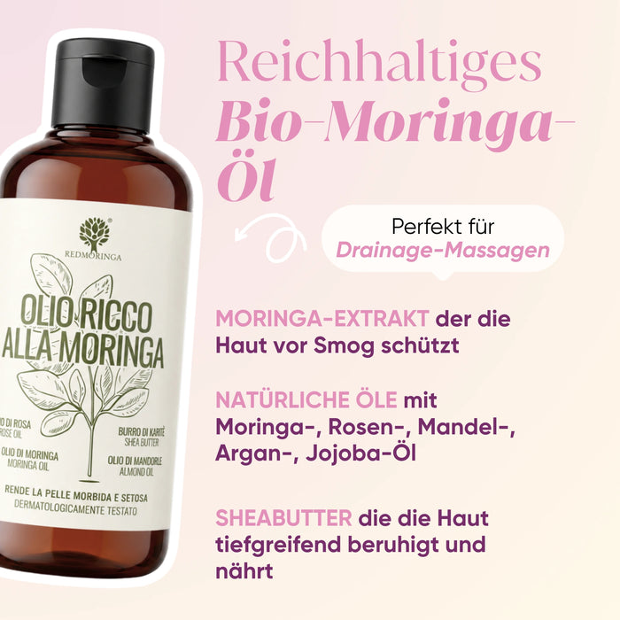 Sommer-Kit Anti-Cellulite | Nahrungserganzung + Korperol + Moringlow + Strandtasche