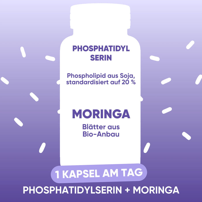 Phosphatidylserin aus Soja, standardisiert auf 20 %, und Bio-Moringa