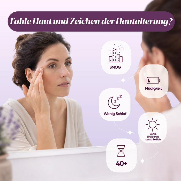 IN & OUT Gesichtsset mit Moringa | Kollagen-Kapseln + Gesichtscreme + Anti-Falten-Serum | Geschenkbox gratis