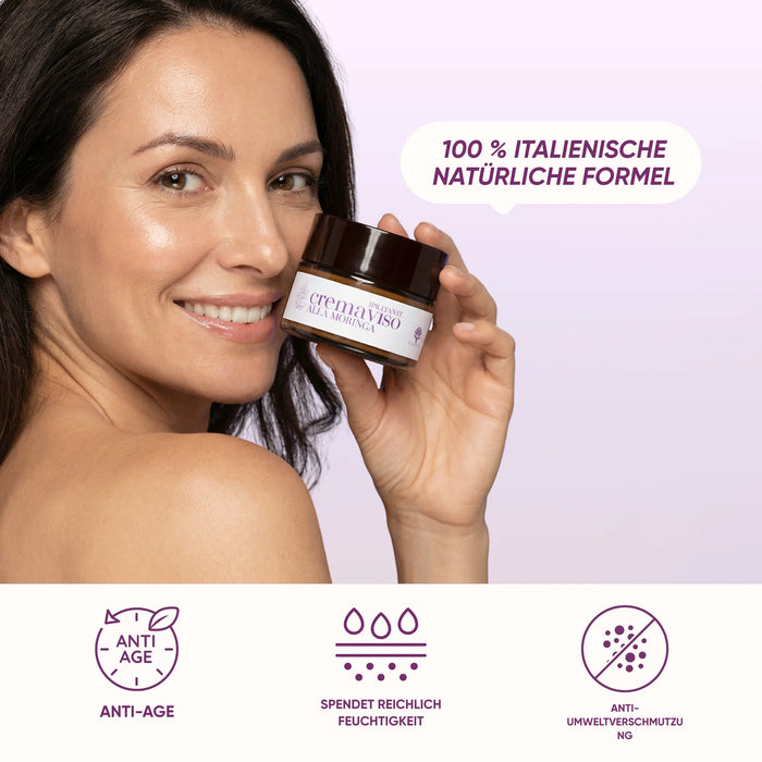 IN & OUT Gesichtsset mit Moringa | Kollagen-Kapseln + Gesichtscreme + Anti-Falten-Serum | Geschenkbox gratis