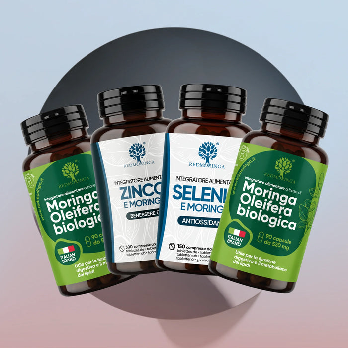 Antioxidans-Set | Zink, Selen und Bio-Moringa | 3 Produkte, 4 Flaschen