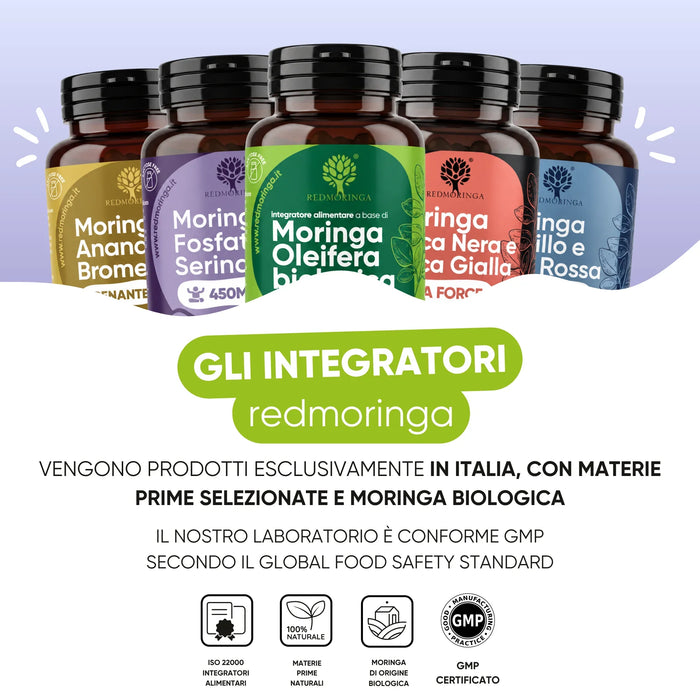 RedMoringa Nahrungsergänzungsmittel werden in Italien mit Bio-Moringa hergestellt, GMP-konformes Labor