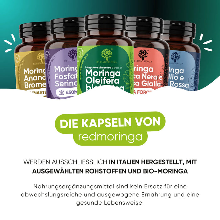 In Italien hergestellt, mit Bio-Moringa